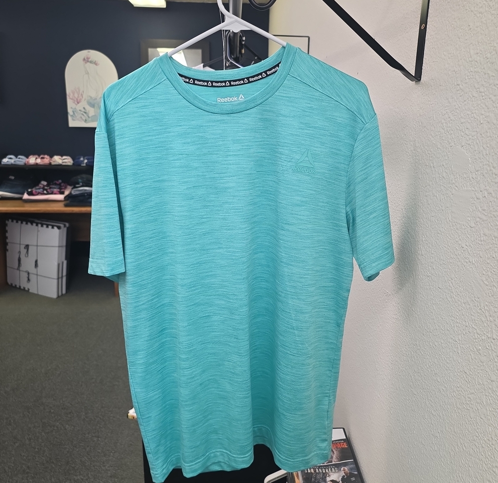 Reebok Men's Teal Performance Short Sleeve Tee